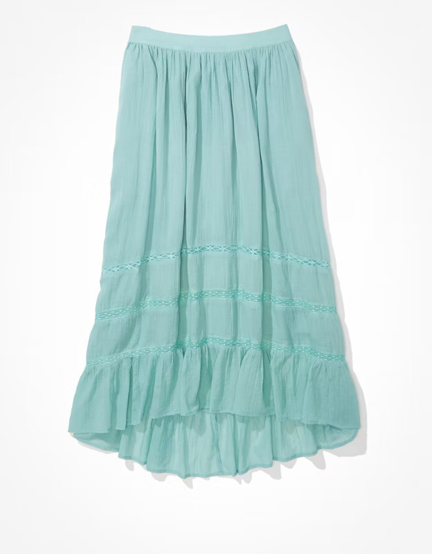 AE Hi-Low Midi Skirt | American Eagle Outfitters (US & CA)