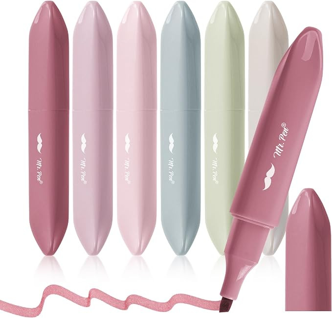 Mr. Pen Aesthetic Highlighters - 6 Pack Chisel Tip Assorted Colors, Bible Highlighters and Pens -... | Amazon (US)