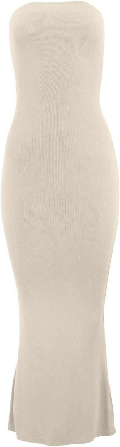 Almere Body Shaping Basic Strapless Maxi Dress | Amazon (US)