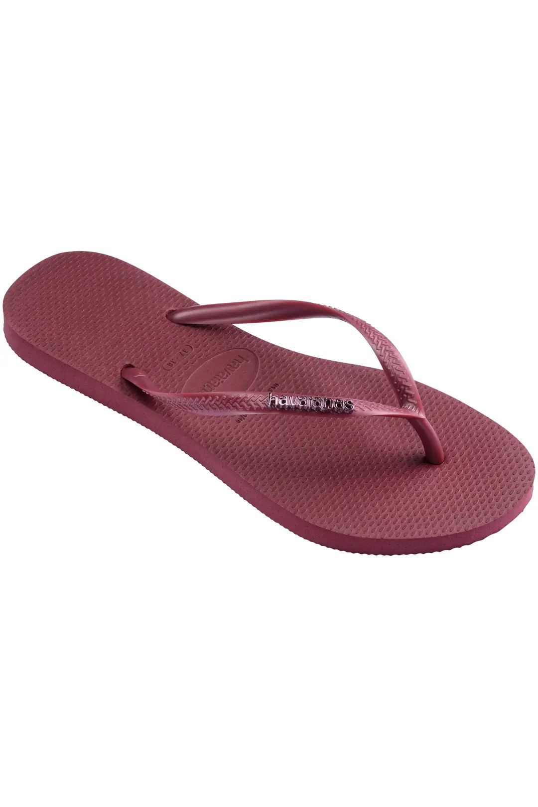 Burgundy Havaianas Slim Logo Metallic Amaranth | Debenhams | Debenhams UK