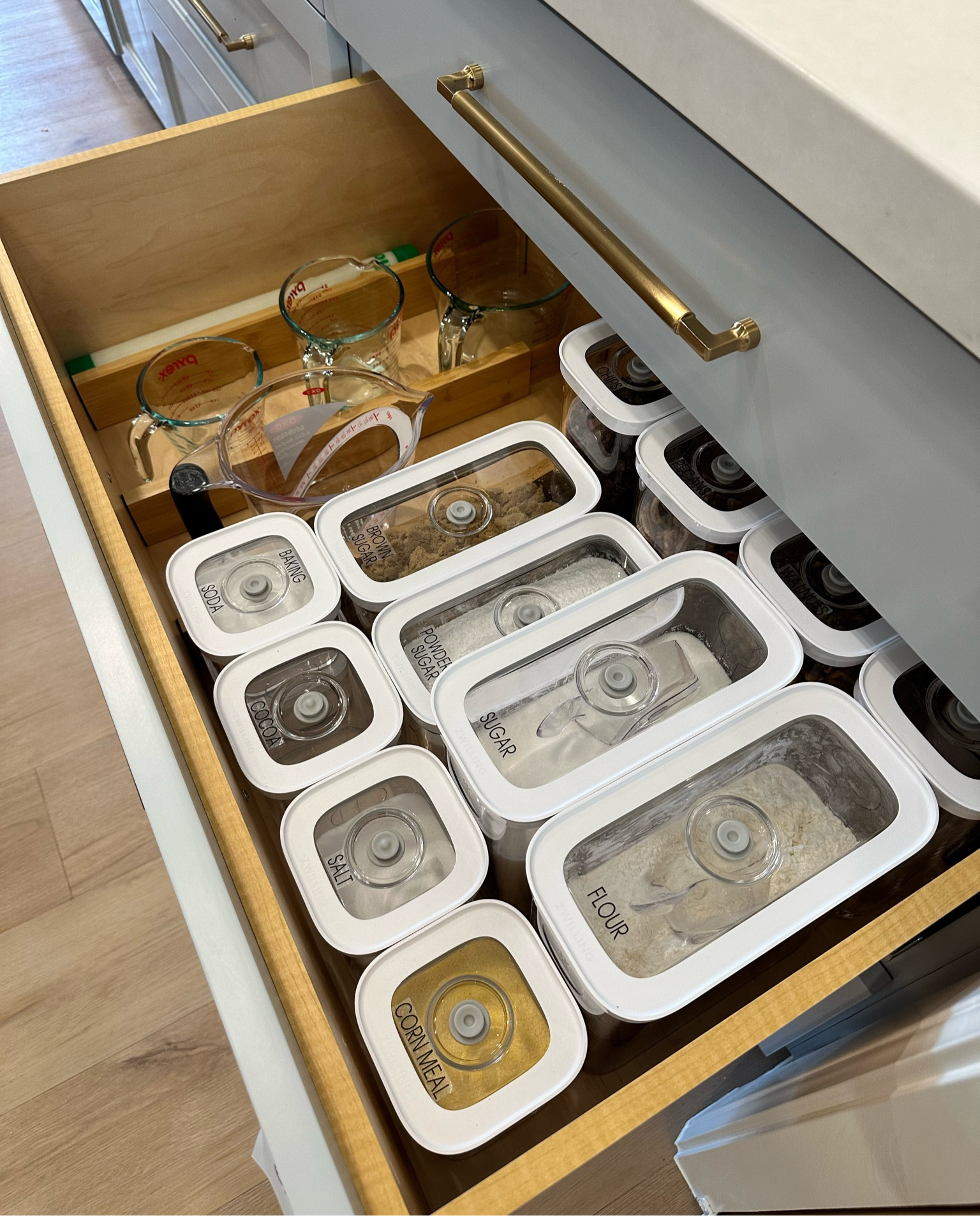 We love using these vacuum seal canisters to keep baking supplies fresh! 

#baking #organization #kitchen #pantryinspo 

#LTKhome