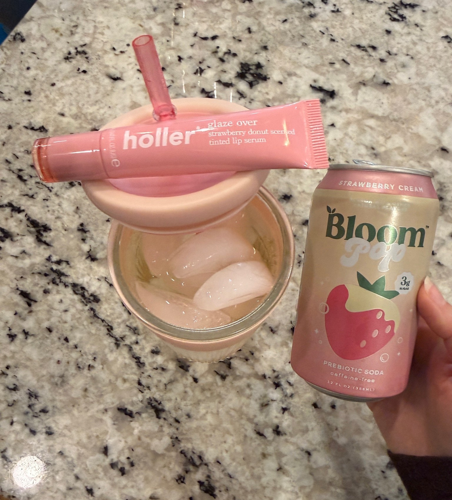 Today’s favorite things 💞 
Lip gloss that’s a fantastic dupe for a pricier brand. Fantastic donut shaped squishy applicator, strawberry donut scented and the texture is so nice!
 🍓 bloom pop probiotics soda that I’m obsessed with! 
✨ my favorite travel cup for ice coffee and iced drinks - dishwasher safe and double walled don’t stays colder longer.

Girly things, beauty and gifts, favorites

#LTKSaleAlert #LTKBeauty #LTKHome