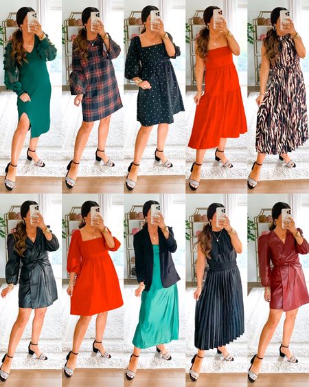 Hooray for new arrivals! Which new @walmart ✨holiday outfits  do y’all like best? 🎄#walmartpartner We are excited to share some chic mix and match styles from with y’all that start at just $18 and are ALL under $45! Many of these exclusive @walmartfashion items are available in additional prints and colors too! Size small shown in all items except L in body con green midi dress. 🛍️ Everything is linked with the LTK app {just search “TheDoubleTakeGirls” to find us}. Or leave a comment below if you’d like us to DM you direct links & more sizing info for any items shown. Sizes won’t last long with these awesome prices so don’t wait to check out. ☺️ We can’t wait to hear which outfits you all like best! Also make sure to see our new IG stories for a try on of everything shown! 💗 ~ L & W

#walmart #walmartfashion
#liketkit #twins #twinsisters #okc #okcblogger 




#LTKHoliday #LTKparties #LTKSeasonal