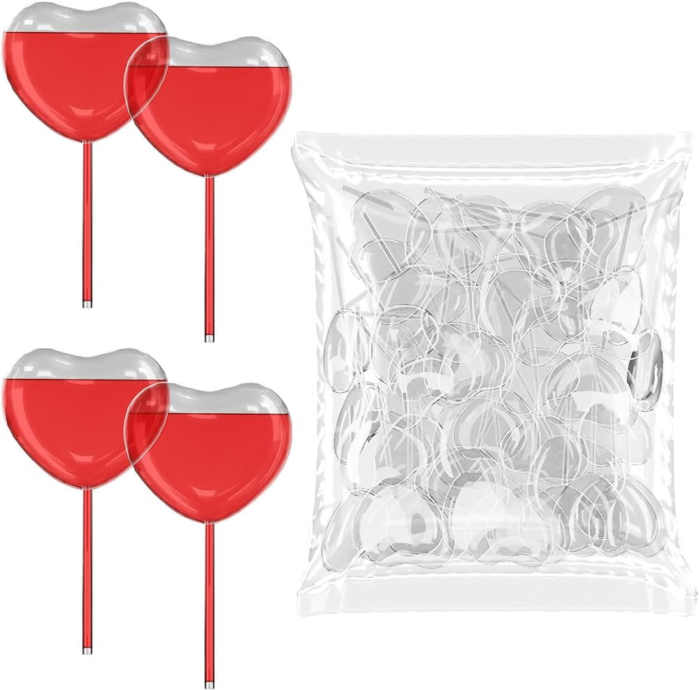 [Heart Style] Vabiooth 50Pcs 4mL Cupcakes Disposable Plastic Transfer Pipettes Liquid Dropper for... | Amazon (US)