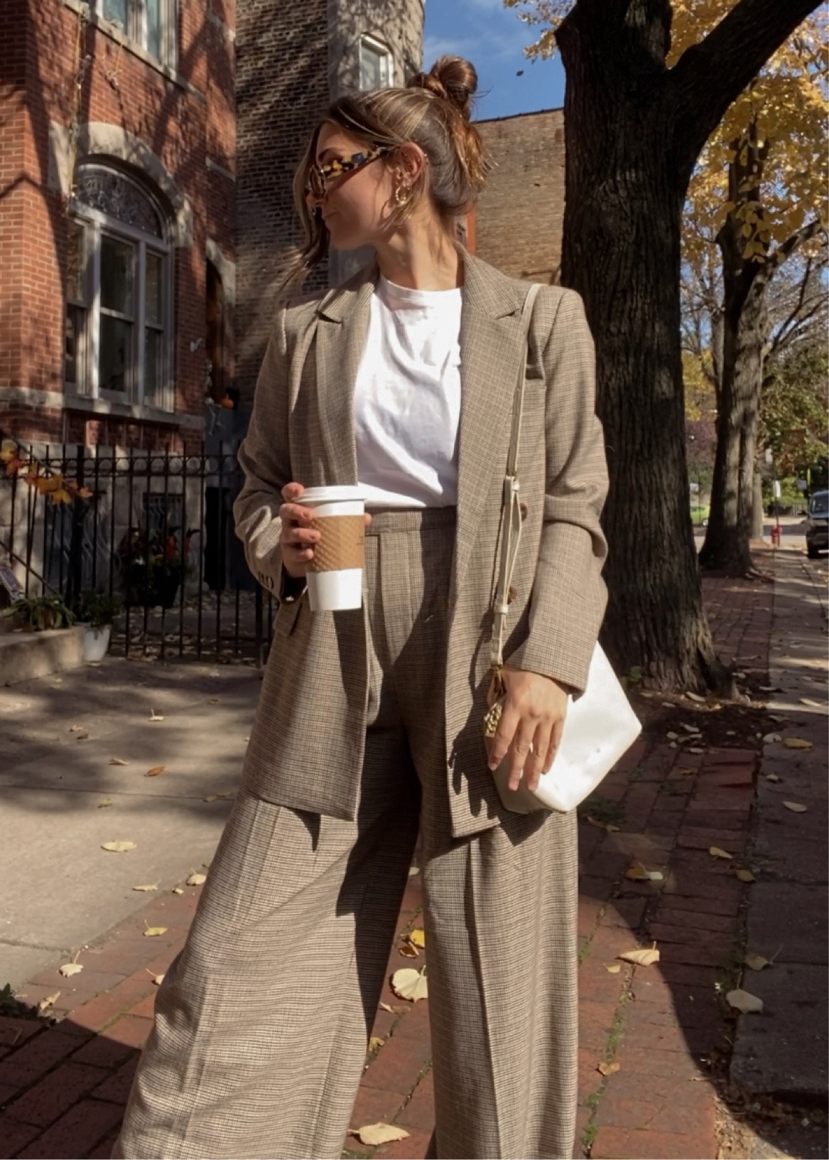 The best neutral blazer and trouser set for fall. Both in size S. Note, I am 5’5” with 26” waist, the pants fit along the waist but are very long! Styled with chunky 3.5” heels and the pants just brush the ground. 

#LTKstyletip #LTKSeasonal