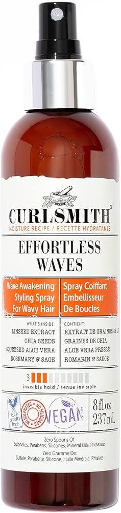 CURLSMITH - Effortless Waves Styling Spray, Lightweight and Moisturising, Reduce Frizz, Natural L... | Amazon (US)