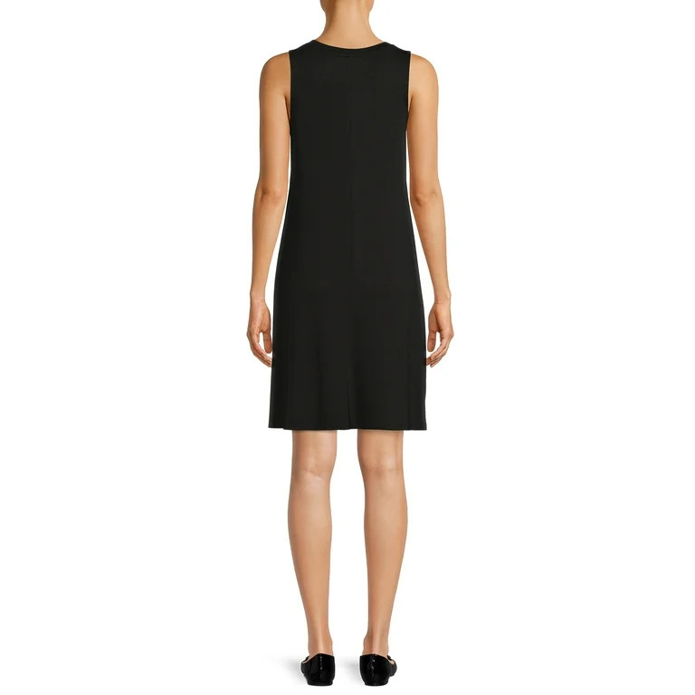 Time and Tru Women's Sleeveless Knee Length Knit Dress - Walmart.com | Walmart (US)