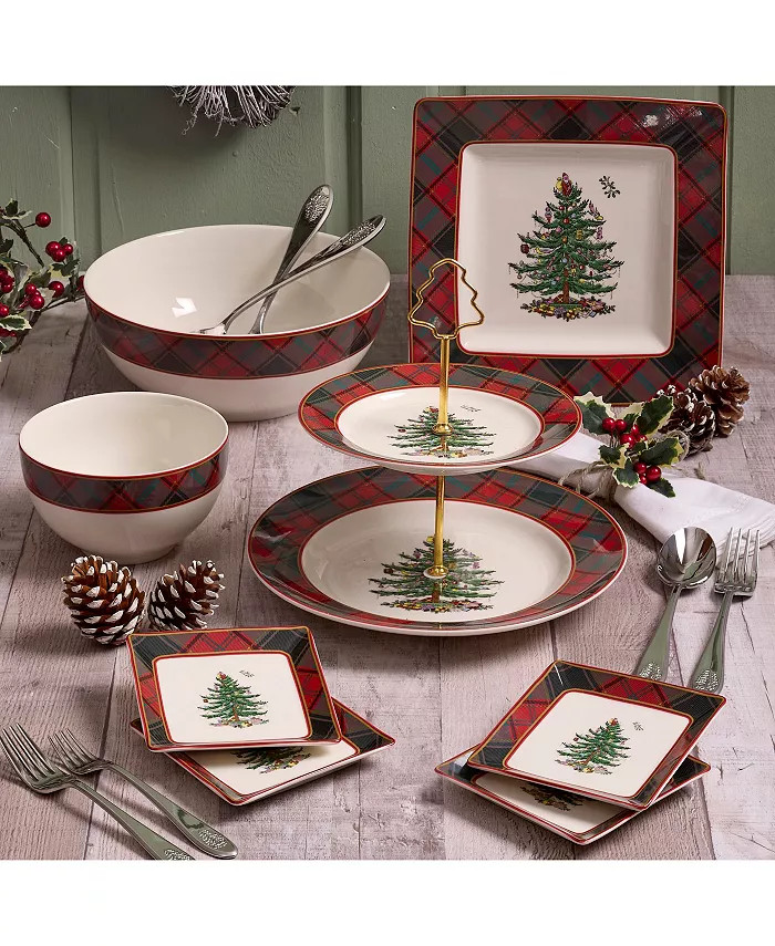 Spode Tartan Dinnerware Collection & Reviews - Macy's | Macys (US)