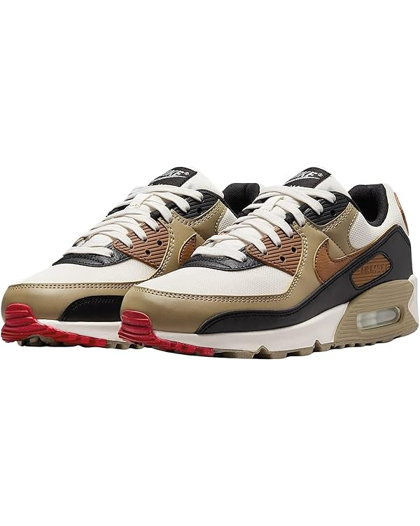 Nike Air Max 90 Women's Shoes (DH8010-005, Phantom/Black/Fire Red/Light British Tan) | Amazon (US)