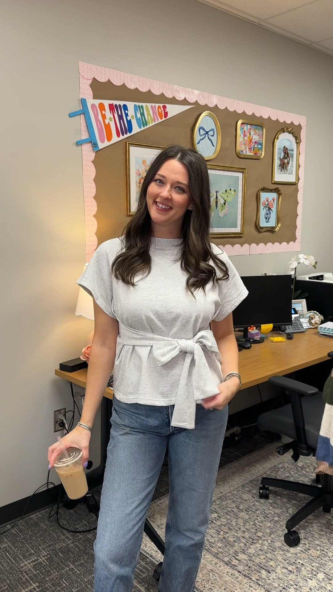 teacher ootd! wearing a M in this top!