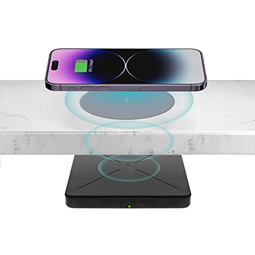 NiiTTER Invisible Wireless Charger, 40MM(1.57") Under Desk Wireless Charger, Under Counter Wireless Charging for iPhone 16/15/14/13/ Samsung Galaxy S23/S22/S21(Adapter Included) | Amazon (US)