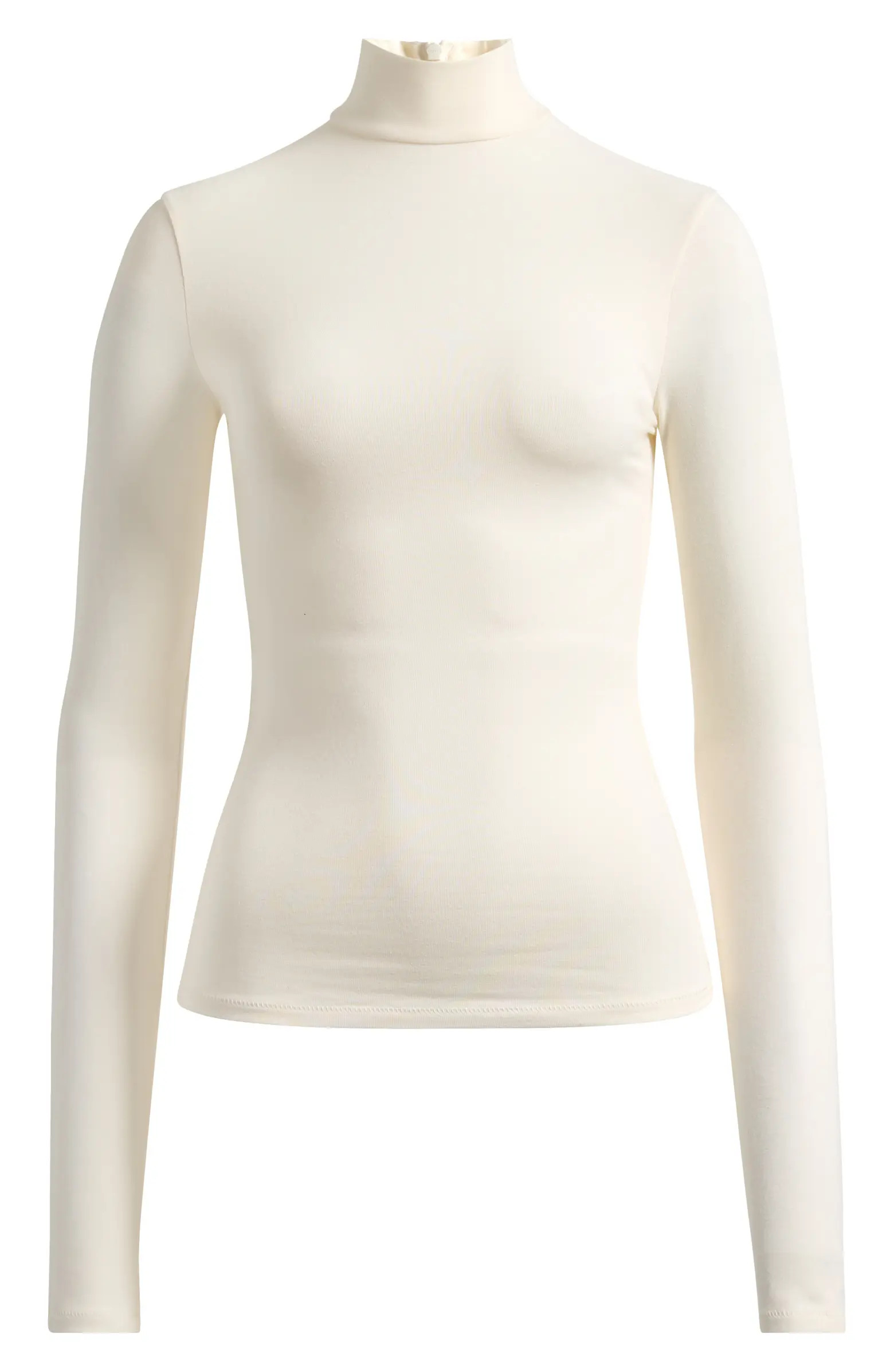 Stretch Cotton Jersey Turtleneck Top | Nordstrom