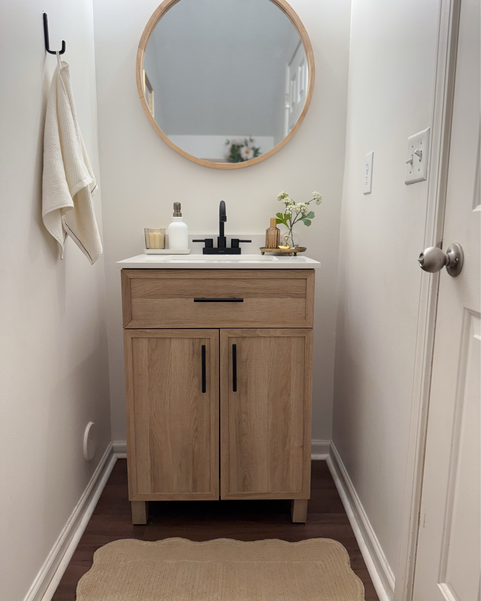 Powder bathroom. Half bathroom. Spring decor. Small bathroom ideas. Home inspo. 

#LTKSeasonal #LTKHome #LTKSpringSale