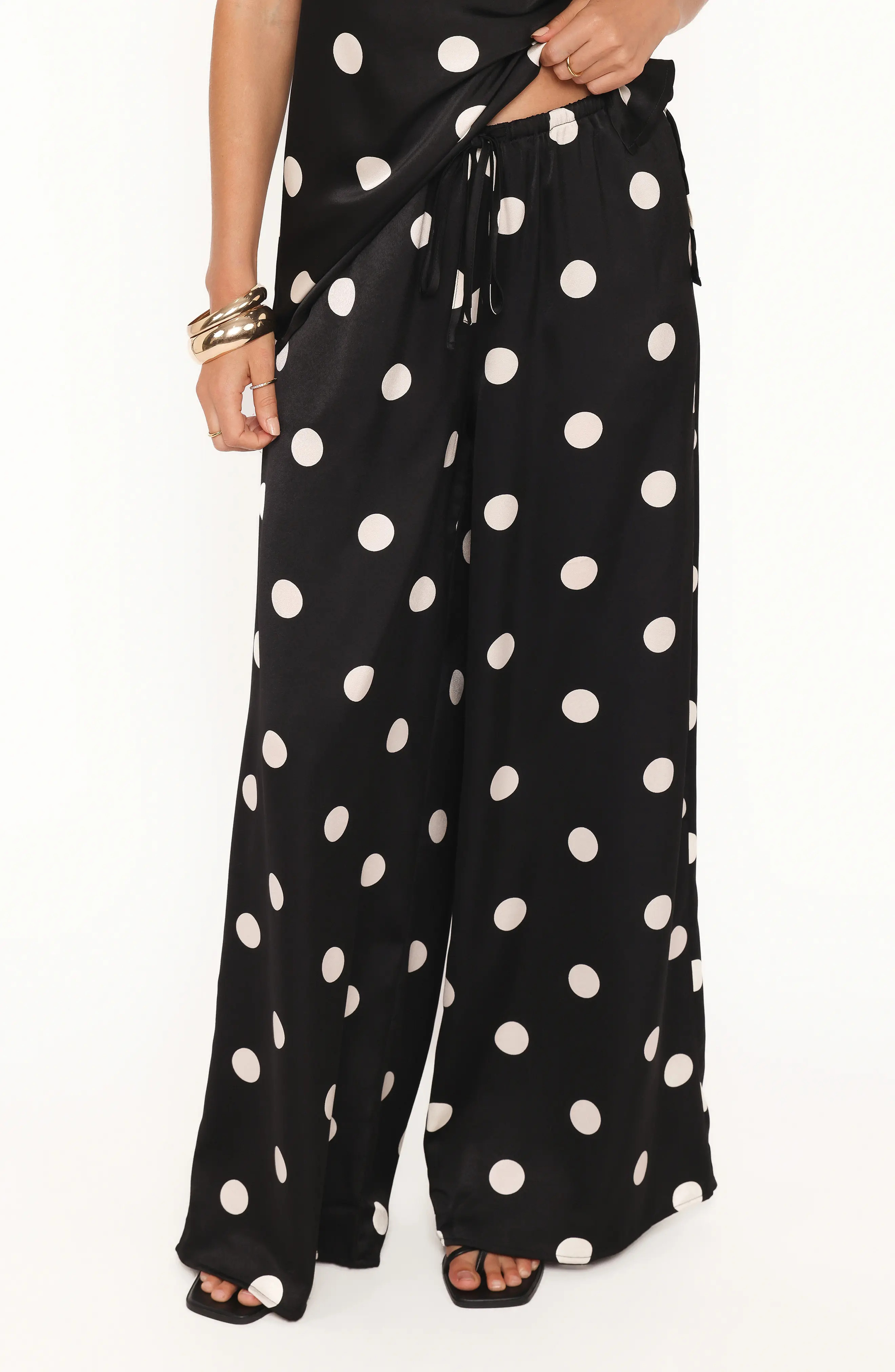 Petal & Pup Belinda Polka Dot Wide Leg Drawstring Pants (Women) | Nordstrom | Nordstrom