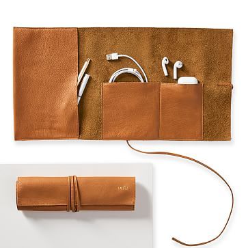 Double Leather Charger Roll Up | Mark and Graham | Mark and Graham