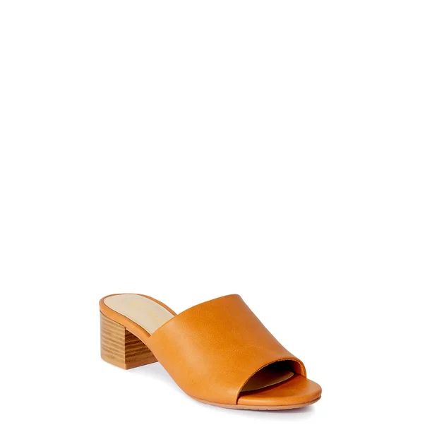 Melrose Ave Vegan Suede Block Heel Slide Sandal (Women's) | Walmart (US)