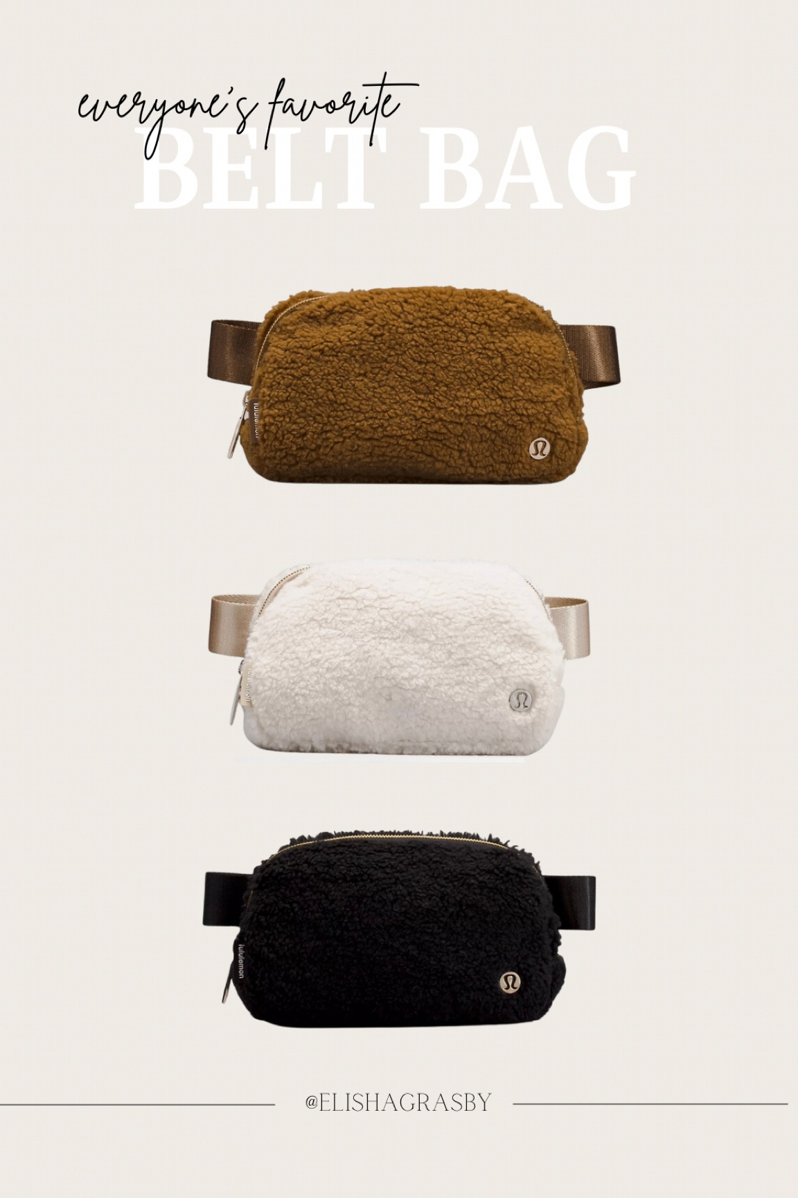 lululemon fleece belt bag restocked in all colors!

// lululemon, belt bag, Sherpa, fleece, black, brown, beige, cream, purse, fashion, style, restock, find