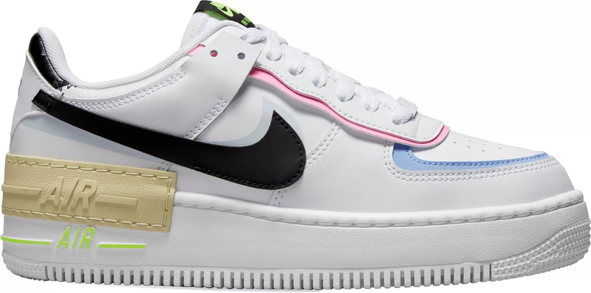 Nike Women's Air Force 1 Shadow Shoes, Size 11, White/Black/Gold | Dick's Sporting Goods