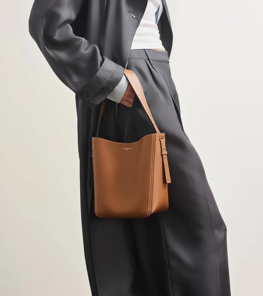 Céleste small smooth leather hobo bag | Le Tanneur
