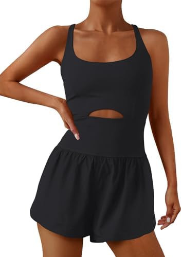 ReachMe Womens Running Onesie Workout Rompers Athletic Romper One Piece Outfits Exercise Jumpsuit... | Amazon (US)