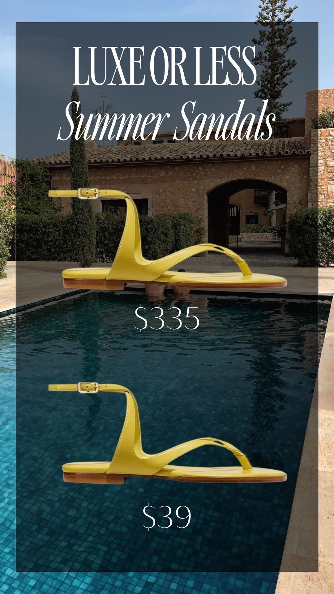 Pop of 💛 for summer luxe or less! 






Sandal, summer, luxe or less, style

#LTKSeasonal #LTKOver40