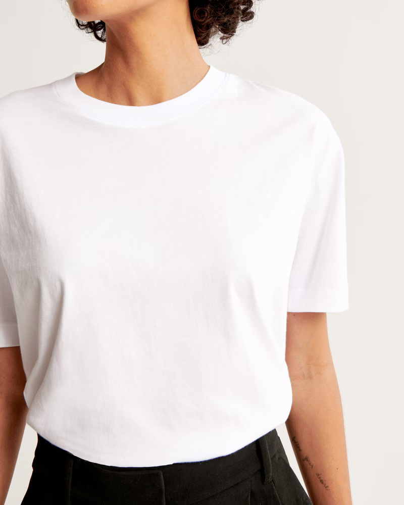 Essential Premium Polished Oversized Tee | Abercrombie & Fitch (US)