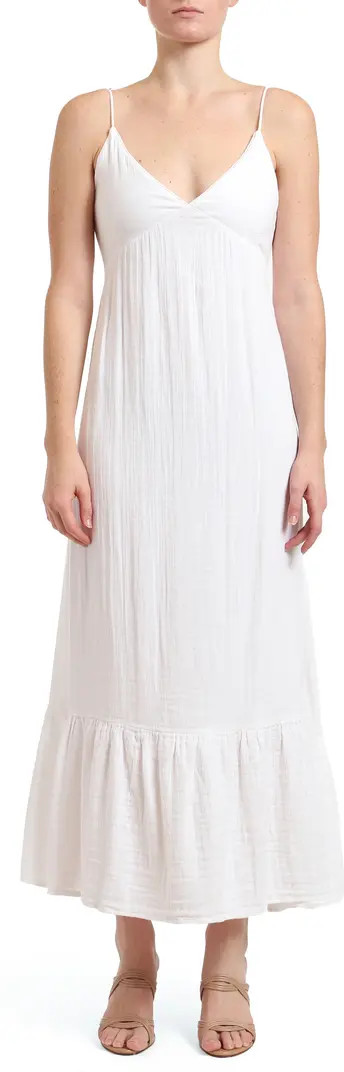 Mavi Jeans Tie Back Gauze Maxi Sundress | Nordstrom | Nordstrom