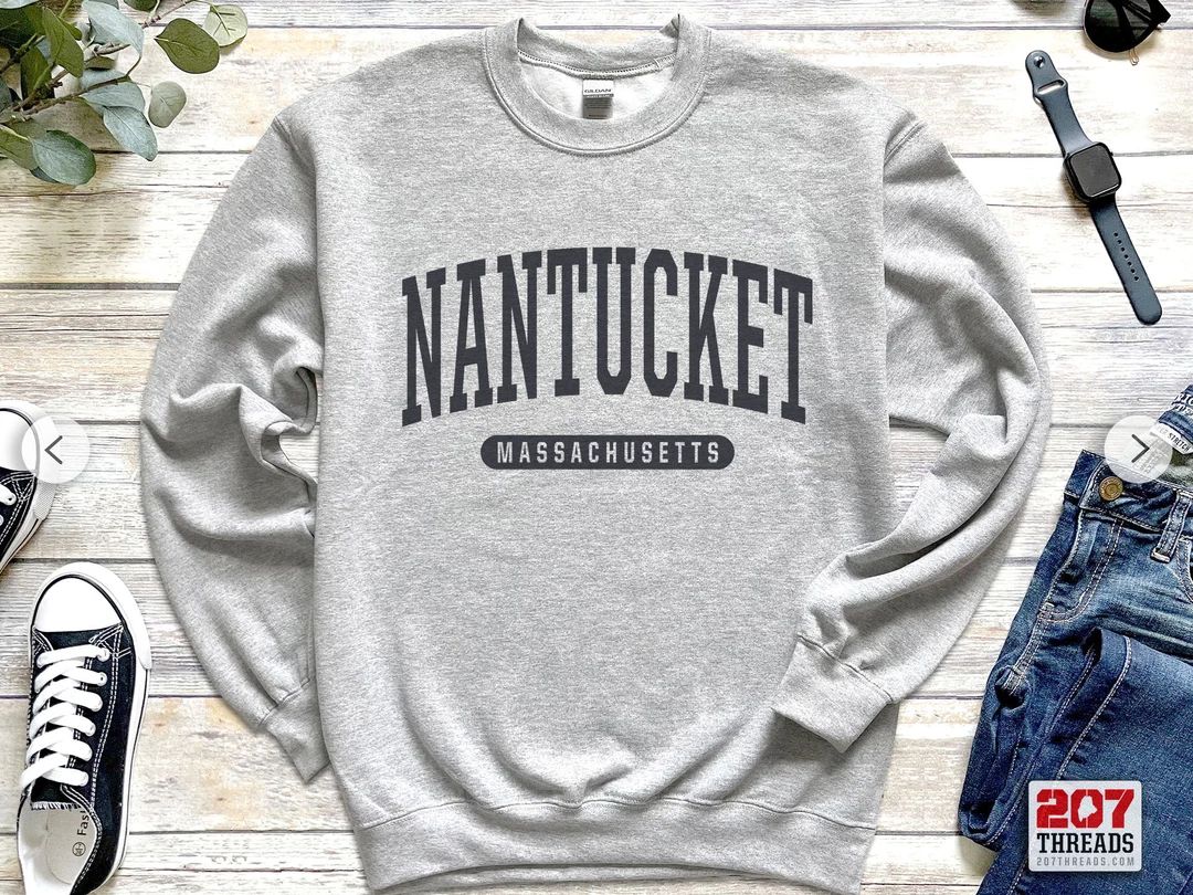 Nantucket Sweatshirt  Soft Cozy Nantucket Massachusetts - Etsy | Etsy (US)