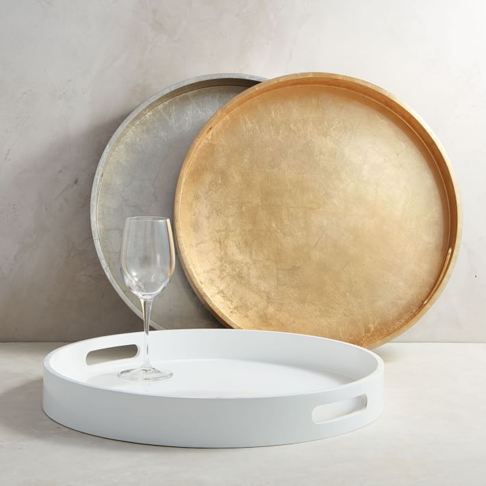 Lacquer Wood Round Tray (18") | West Elm (US)