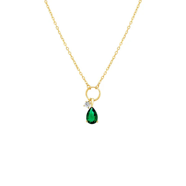 Colored Dangling Multi Stone Toggle Necklace | Adina Eden