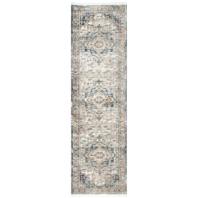 Nuloom Josephine Oriental/Persian 2x8 Runner Indoor Area Rug for Living Room Bedroom Dining Room Entryway Hallway Kitchen, Grey/Ivory | Target