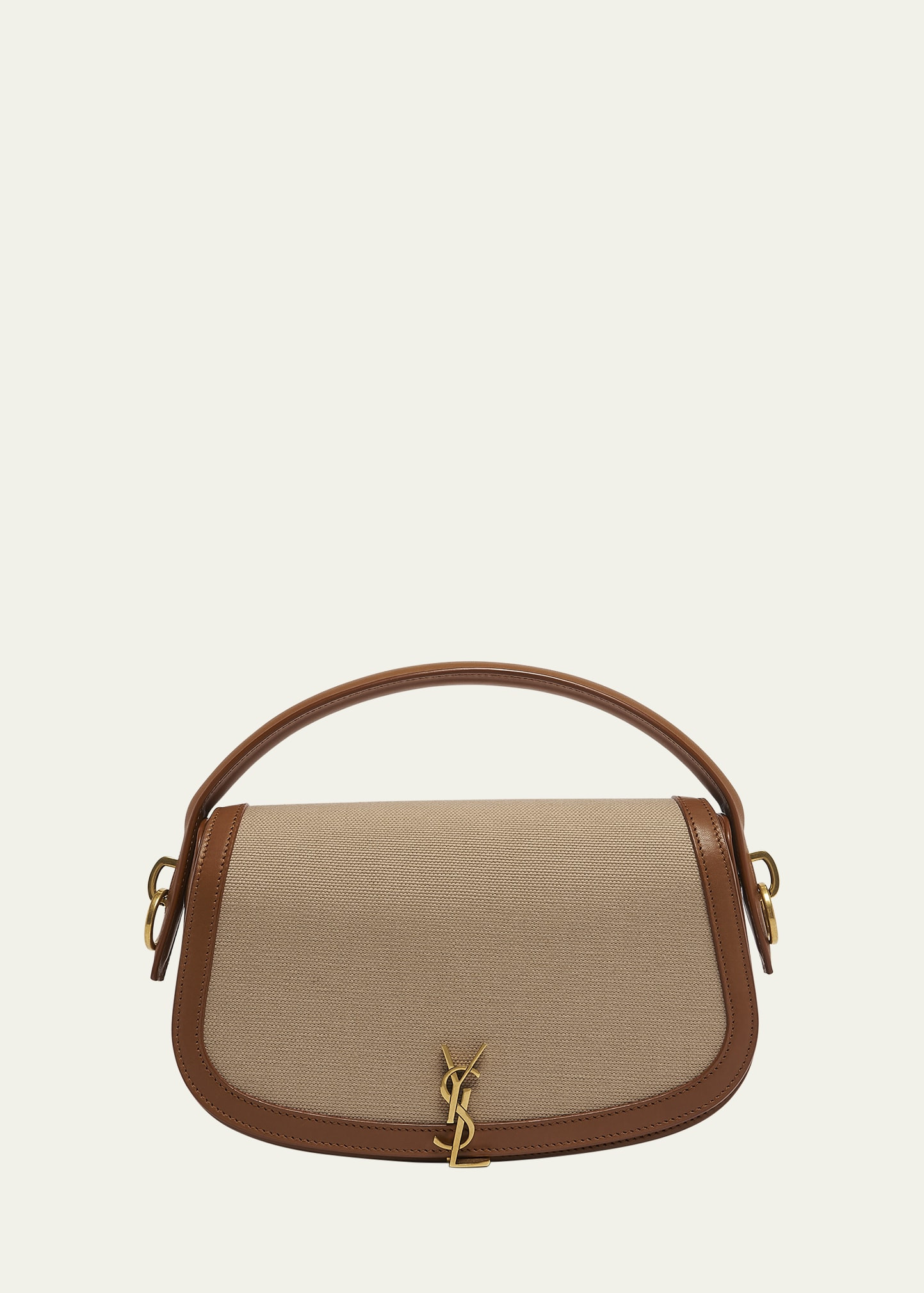 Saint Laurent Voltaire YSL Shoulder Bag in Canvas and Leather | Bergdorf Goodman