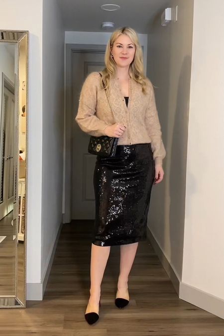 Sequin skirt NYE outfit sezane 

#LTKstyletip