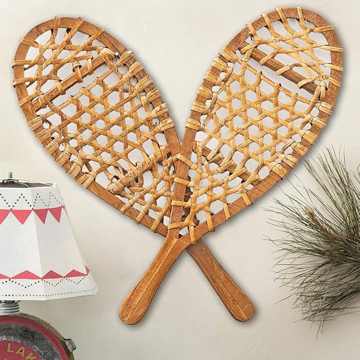 BLACK FOREST DECOR Small Snowshoes Wall Décor – Rustic Wooden Ski Lodge Accent – 17.25" x 6.... | Amazon (US)