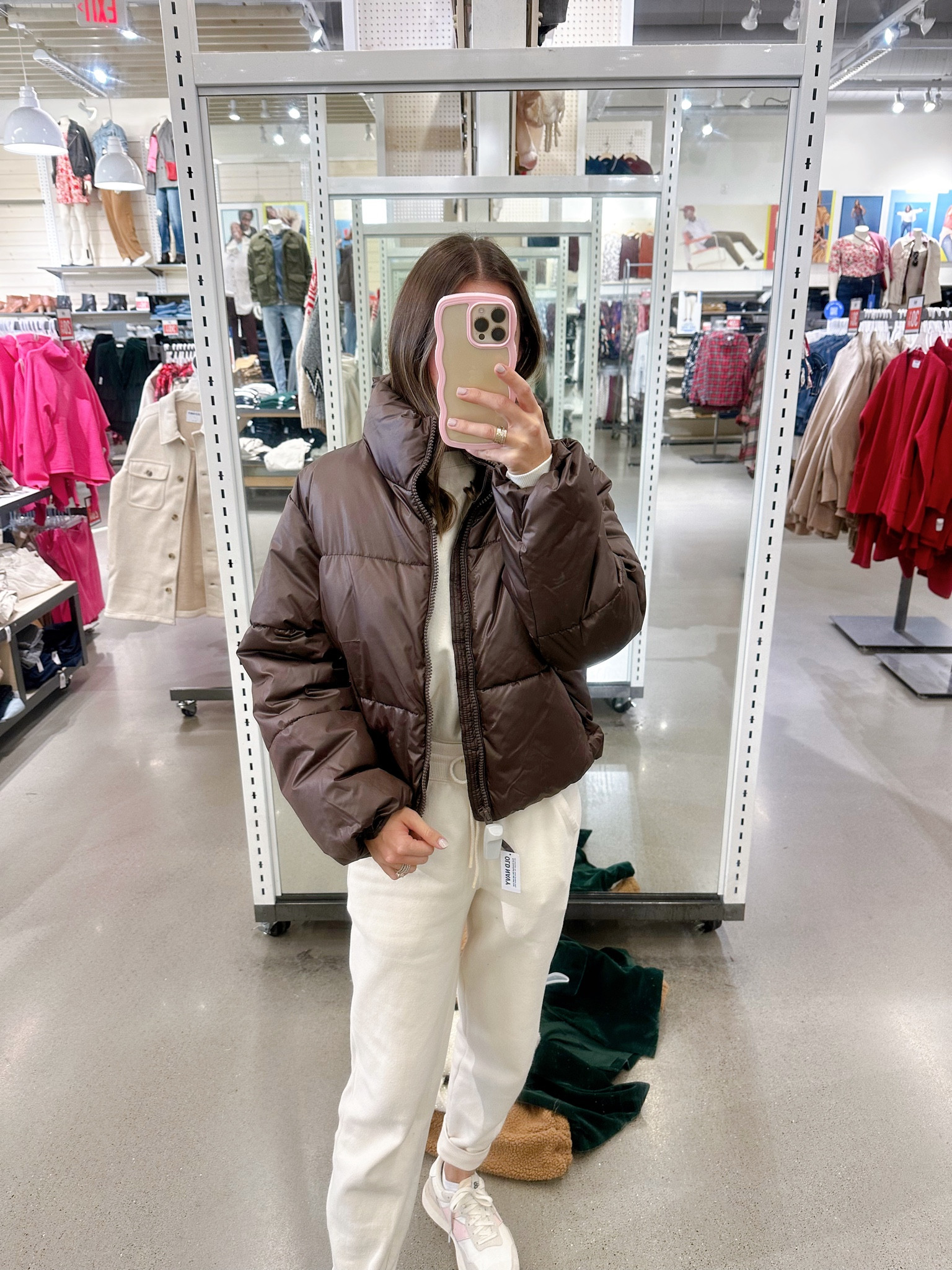 Popped into Old Navy yesterday and this had to come home with me 🤌🏻 got a small to have room with chunky sweaters. Fits TTS. On sale now for $29!

#LTKSeasonal #LTKfindsunder50 #LTKfindsunder100