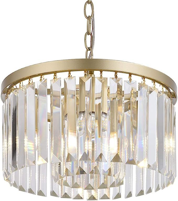Cuaulans Gold Crystal Chandelier Home finds glam decor interior decor ideas style tips designer | Amazon (US)