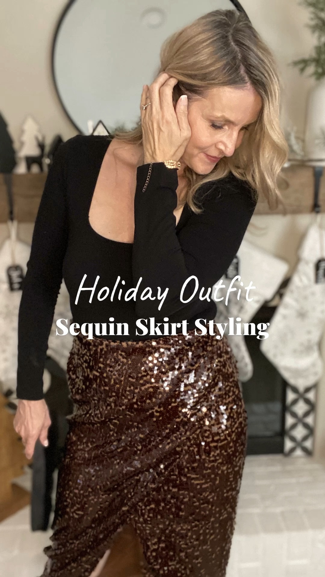 The perfect sequin skirt for this Holiday season!!! This wrap skirt has a higher waste and the perfect below the knee length to give you the coverage and elegance you are looking for! 🖤
***I’m  5’9, wearing size 6. 

Shop below ⬇️⬇️⬇️

#LTKloft #LTKlover #LTKsequinskirt #LTKChristmasoutfit #LTKholidayoutfit #LTKnye #LTKelegantoutfit #LTKover40style #LTKover50style #LTKskirt #LTKHolidayparty #LTKChristmasparty #LTKGiftGuide #LTKHolidayoutfits #LTKGiftforher

#LTKHoliday #LTKparties #LTKVideo