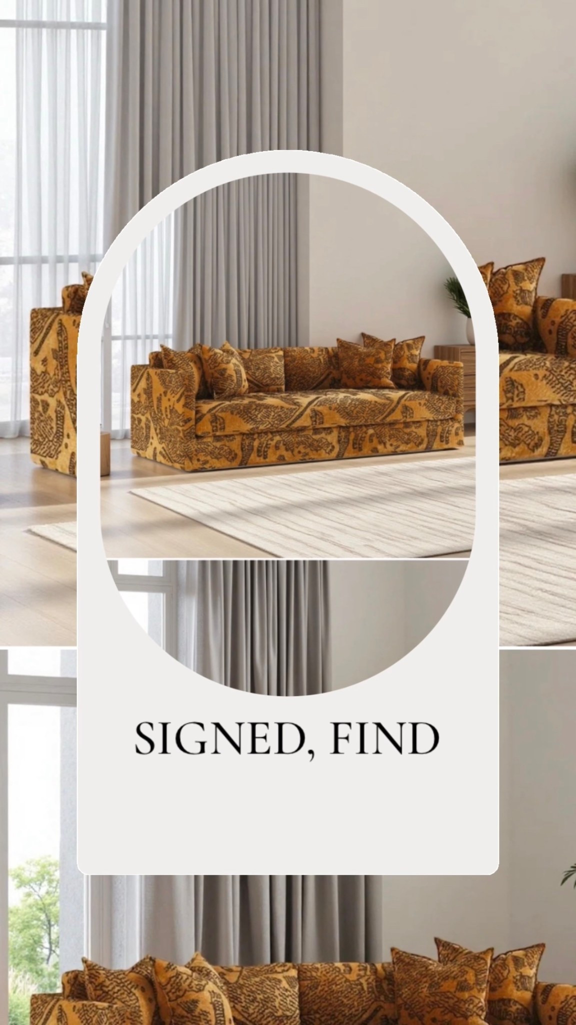 Let me style your home with this velvet printed sofa! #signedfind

#LTKHome