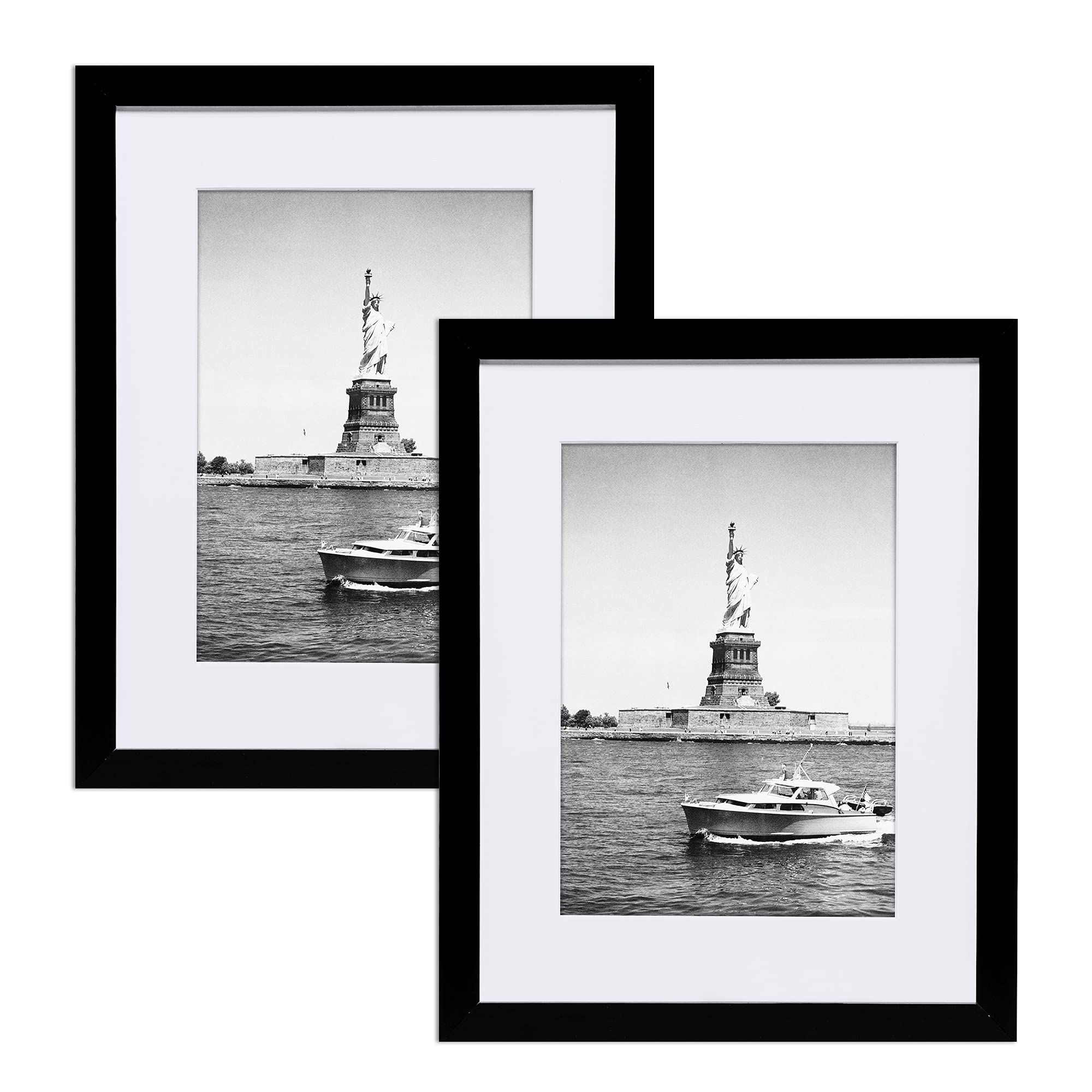 ENJOYBASICS 11x14 Picture Frame Black Poster Frame,Display Pictures 8x10 with Mat or 11x14 Without M | Amazon (US)