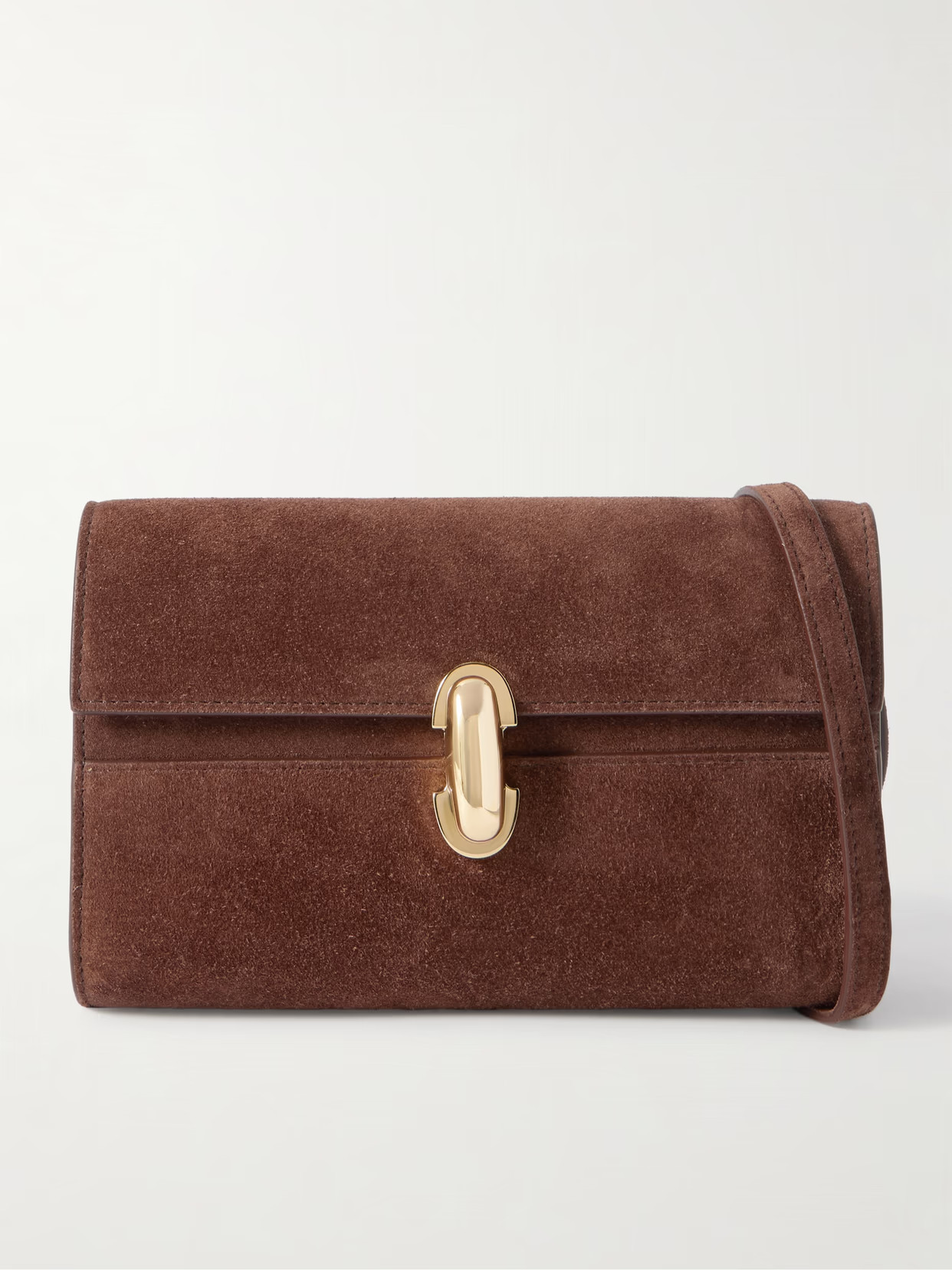 Savette - Symmetry 19 Suede Shoulder Bag - Brown | NET-A-PORTER (US)