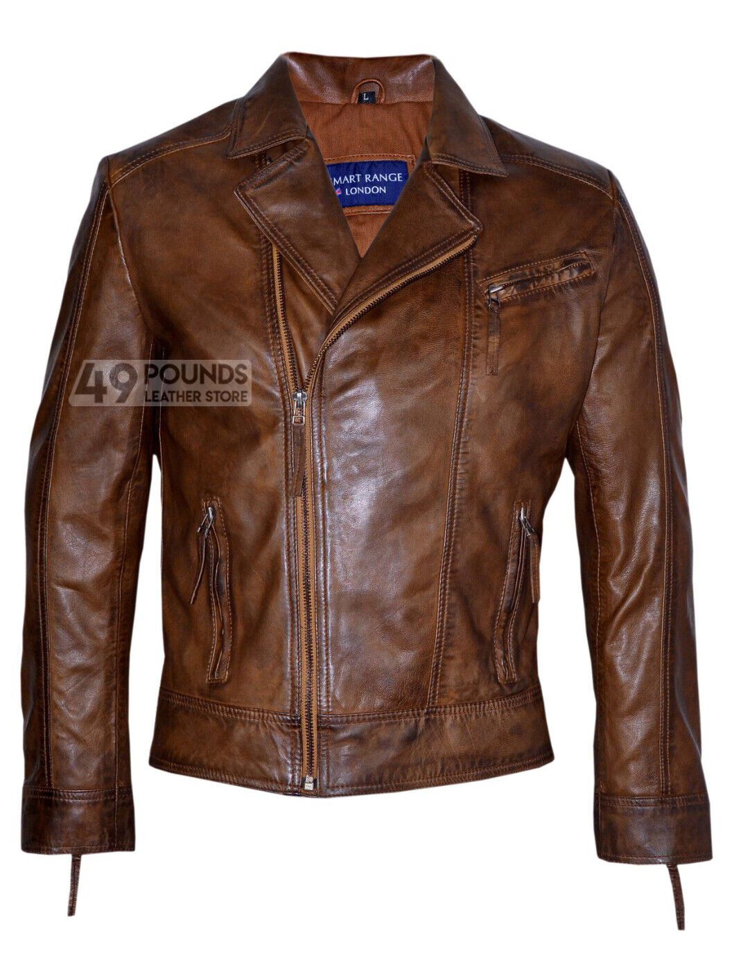 NOTORIOUS Mens Brown Leather Jacket Black Brando Casual Lambskin Leather Jacket | eBay UK