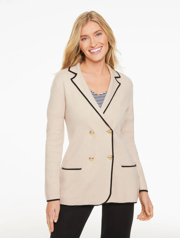 Tipped Sweater Blazer | Talbots