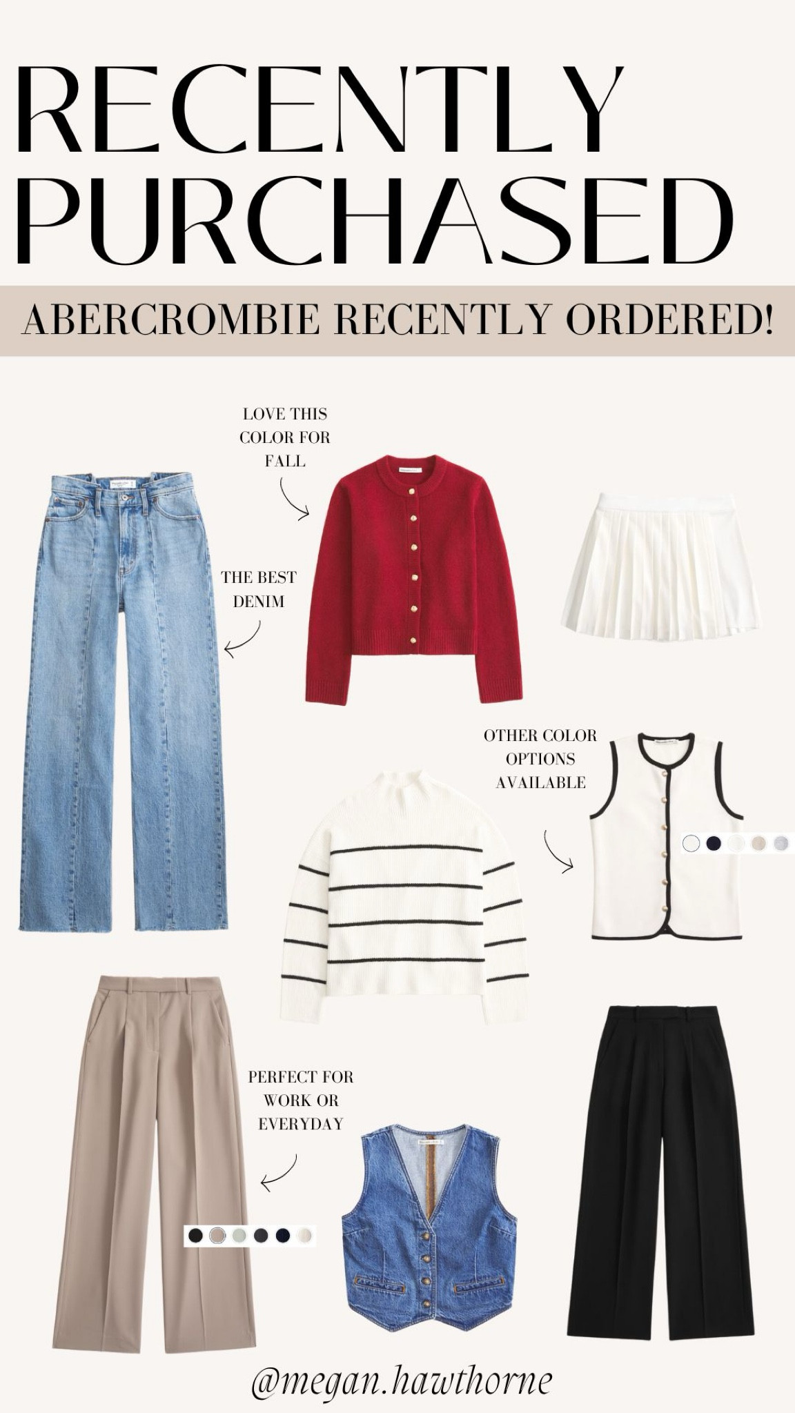 Recently purchased from Abercrombie! Use code: AFLTK for 20% off! 

#LTKSeasonal #LTKFallSale #LTKStyleTip