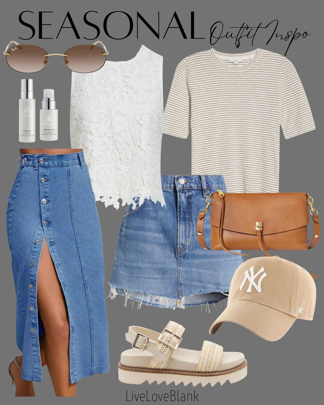 Seasonal outfit ideas
Denim skirt outfits 
Casual outfits
@nordstrom 
@Anthropologie

#LTKSeasonal #LTKOver40 #LTKU