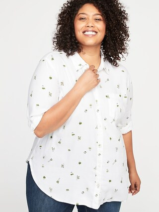 Classic Printed Plus-Size No-Peek Shirt | Old Navy US