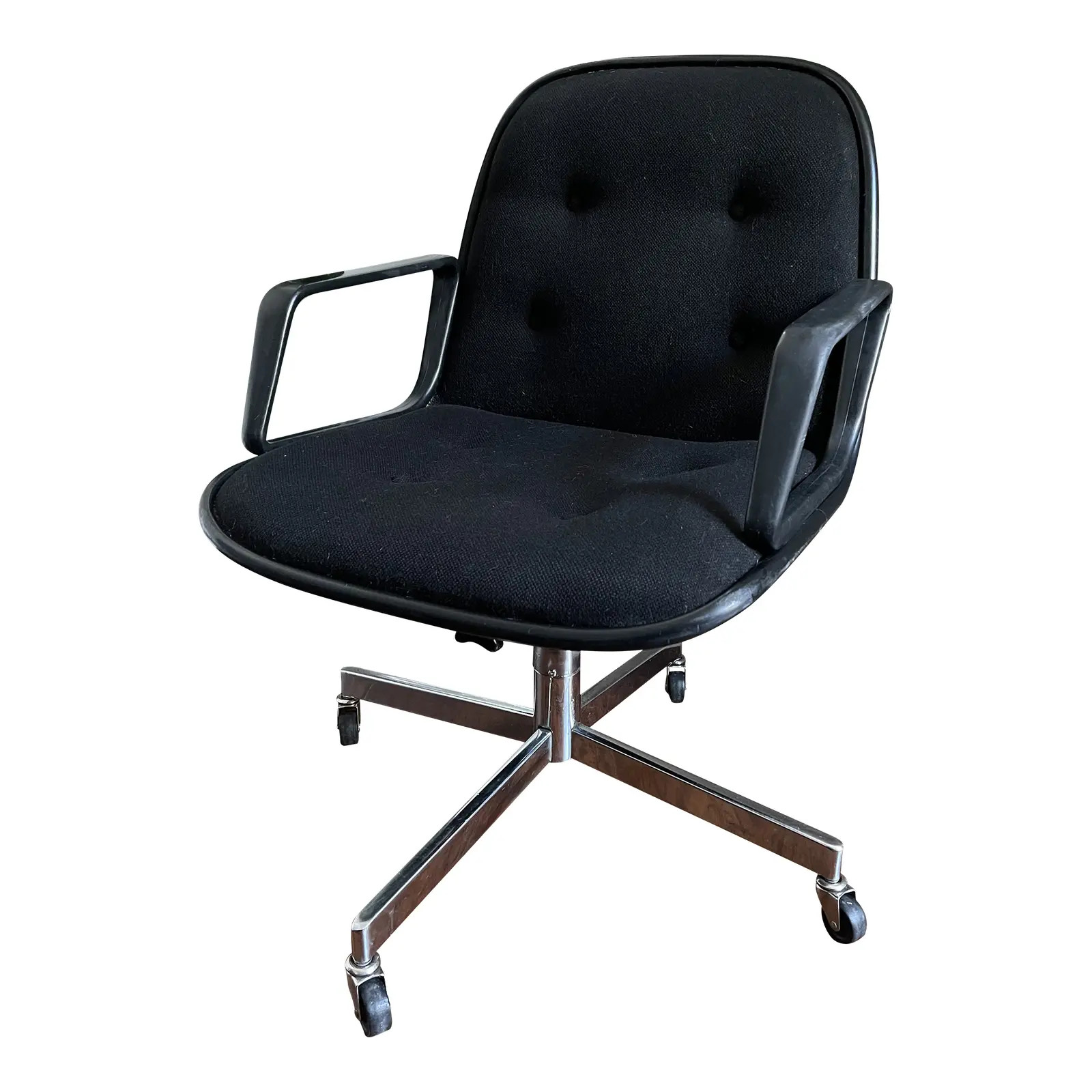 Late 20th Century Vintage Black Steelcase Desk Chair | Chairish