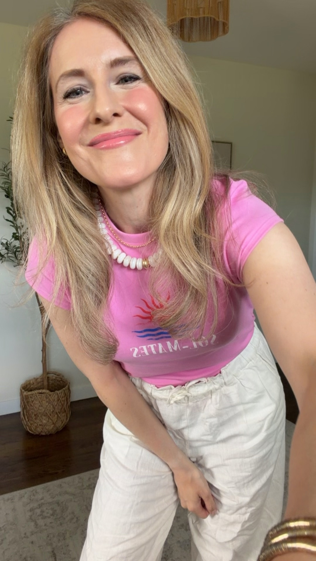 The cutest $6 Walmart graphic tee! Looks and feels just like the J.Crew Perfect-Fit Crewneck. I went up one size to a medium. #walmartfashion

#LTKOver40