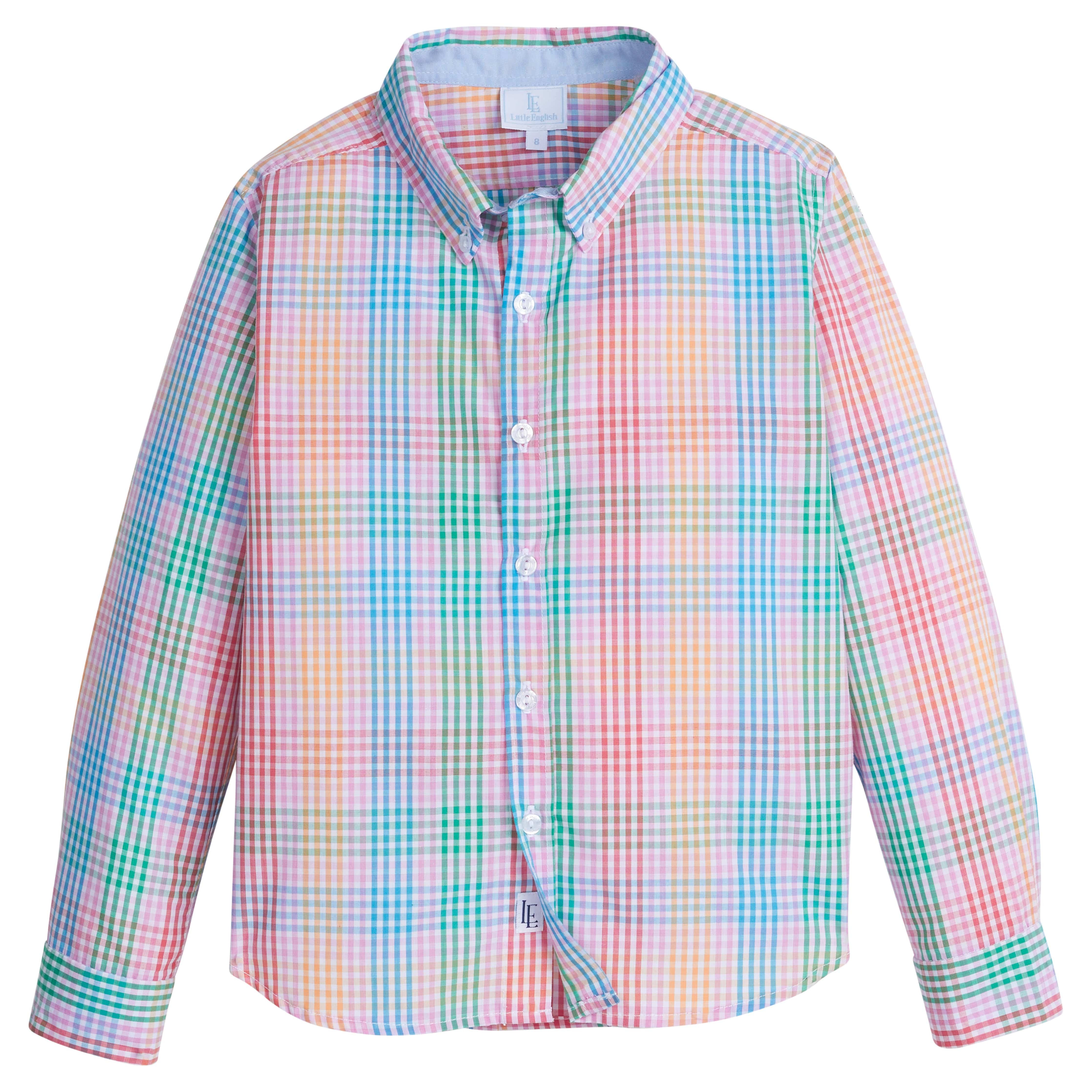 Boys Button Down Shirt in Preppy Plaid | Little English