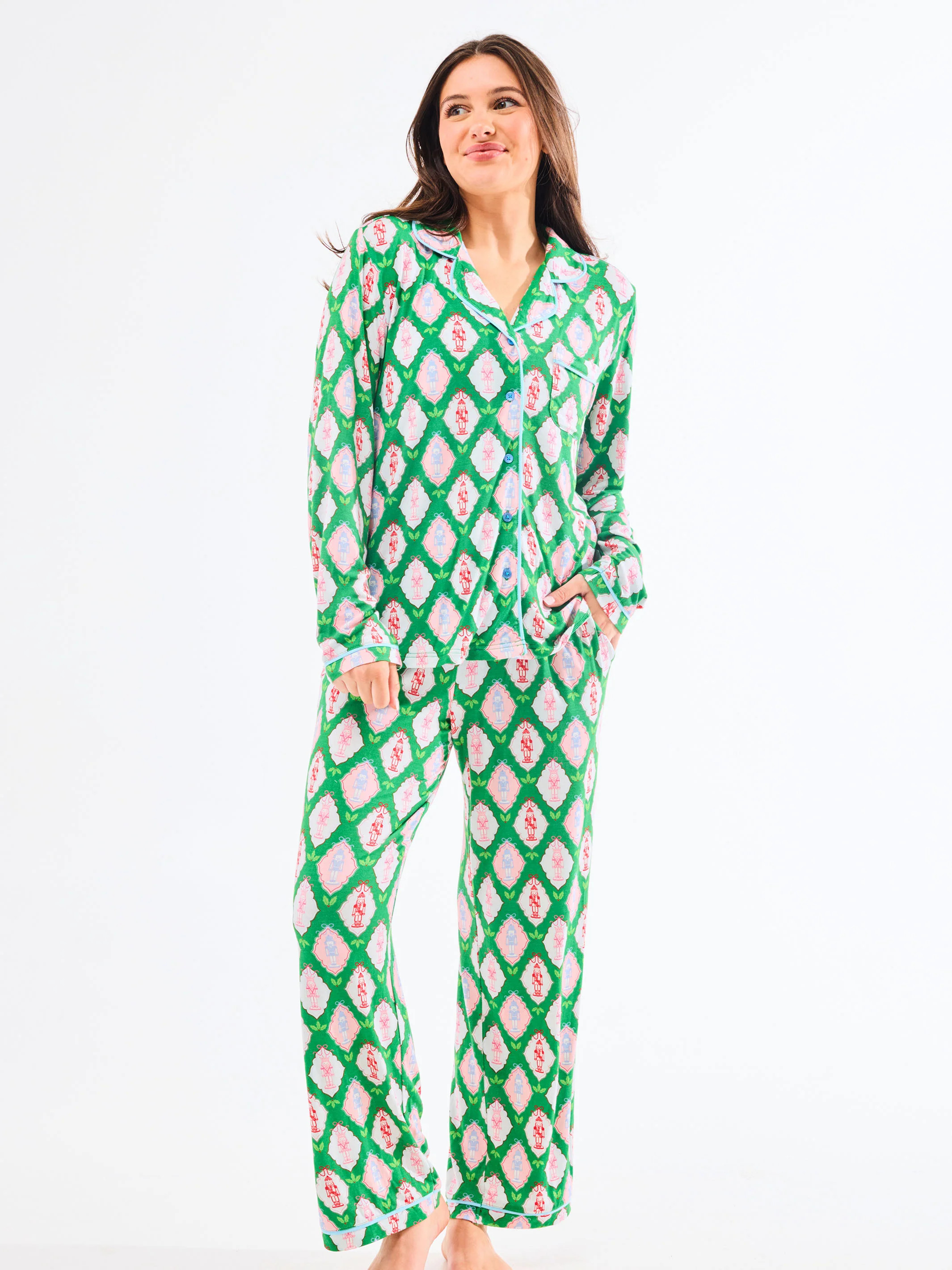 Women's Charlotte Pants Set | Christmas Cavalry | Mary Square