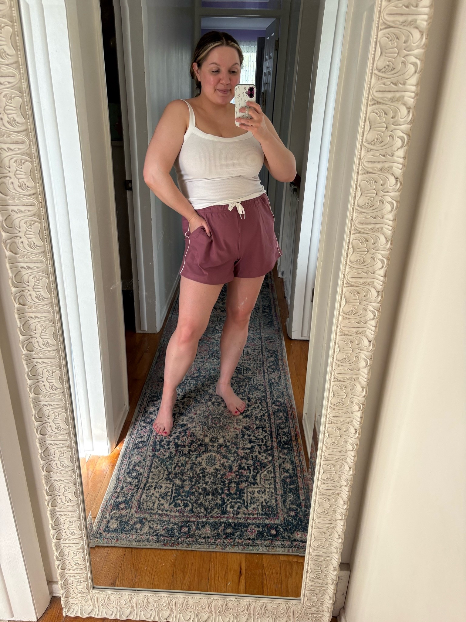 My all time favorite “mom shorts”! The perfect length so the booty doesn’t hang out but they aren’t granny long. 

They come in multiple colors, and are perfect for all activities with littles. I wear them for day to do, to work out, as a beach cover up 12/10 recommend. 

Wearing a large.

#LTKootd #LTKdayinmylife #LTKmomlife